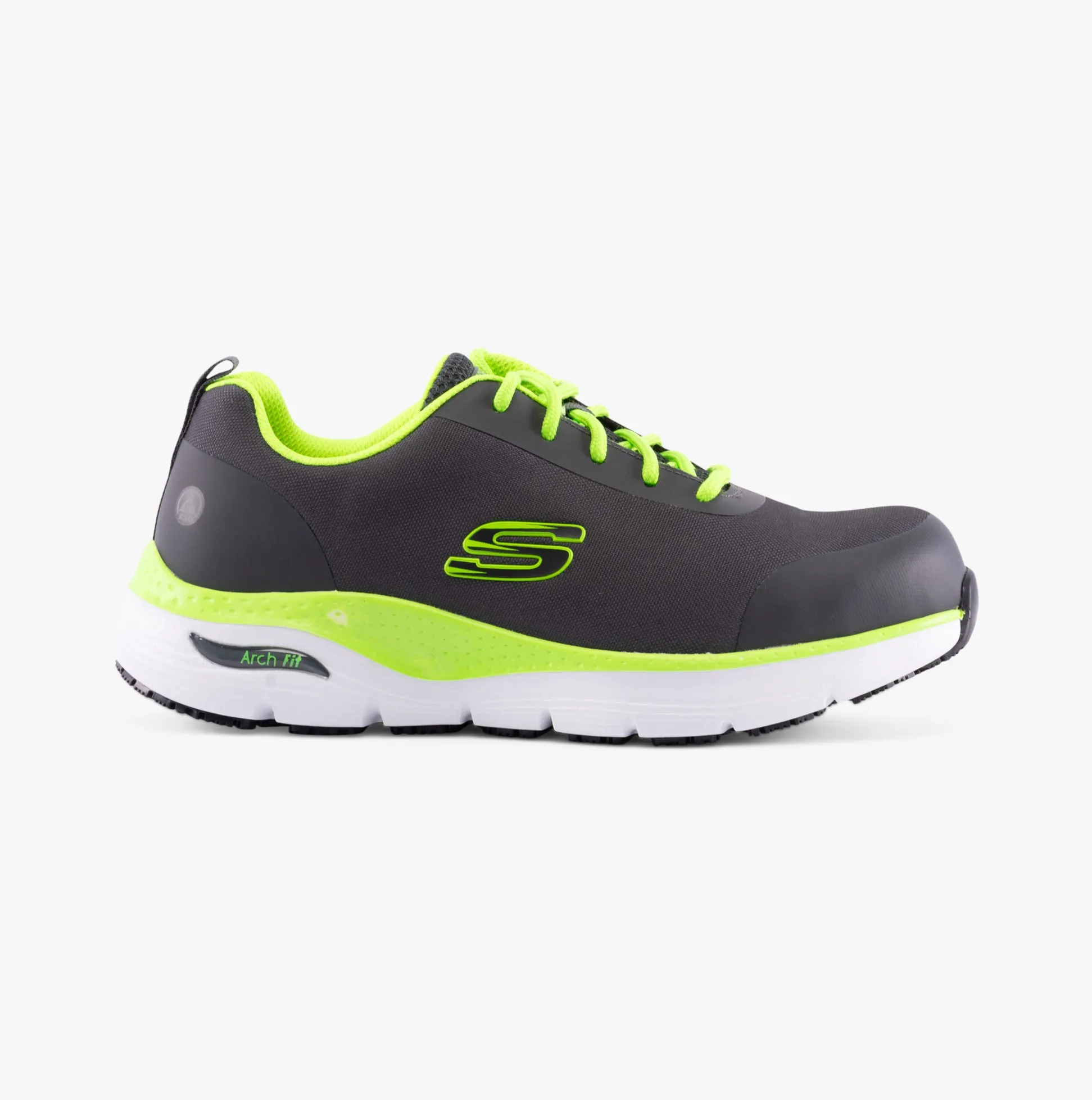 200086EC/CCLM ARCH FIT SR - RINGSTAP Mens Safety Trainers Charcoal/Lime