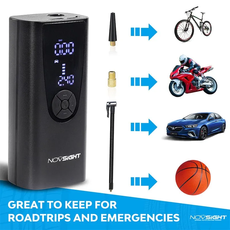 2022 Upgraded Cordless Tire Inflator Portable Air Pump for Car 150PSI Electric for Car Motor/Bikes