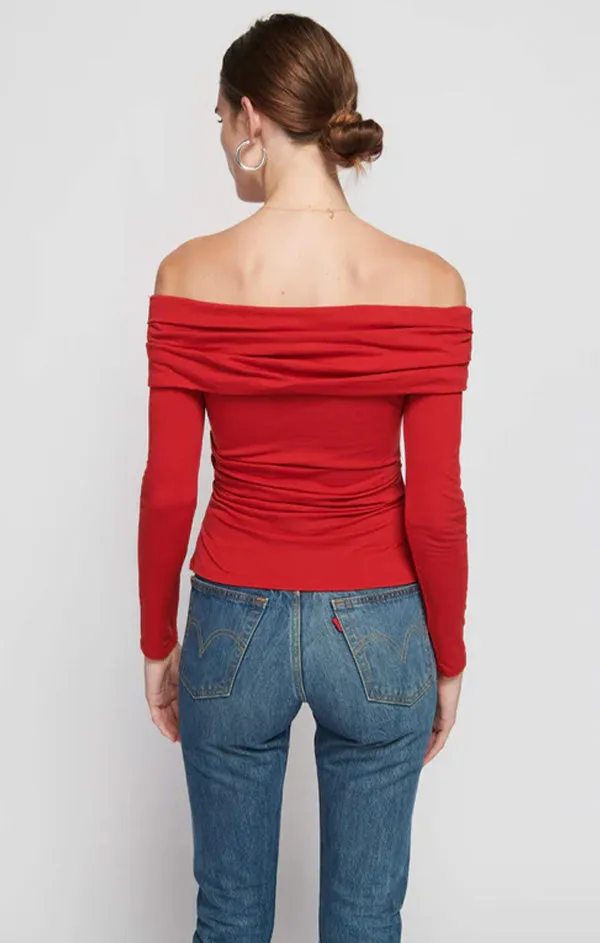 Abana Draped Off The Shoulder Top