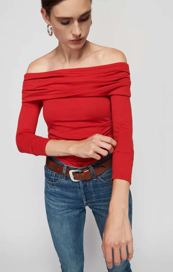 Abana Draped Off The Shoulder Top