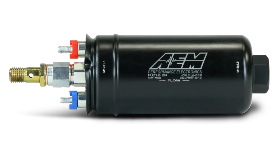 AEM 50-1009 400lph Inline High Flow Fuel Pump. 400lph@40psi, 300LPH@120psi