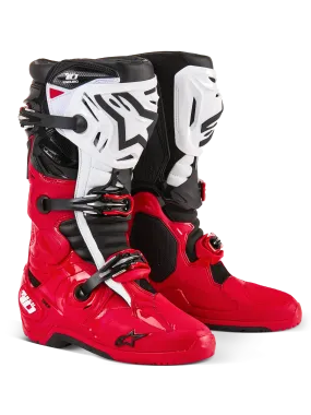 Alpinestars Tech 10 Enduro Boots - Bright Red/Black/White