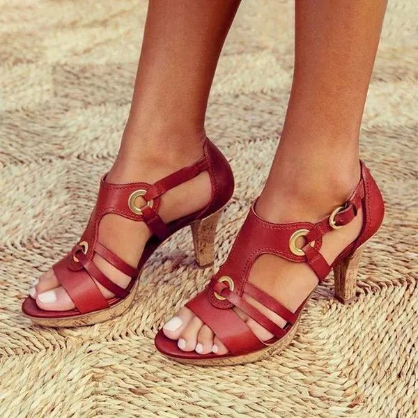 Amozae New Elegant Pumps Vintage Women Sandals