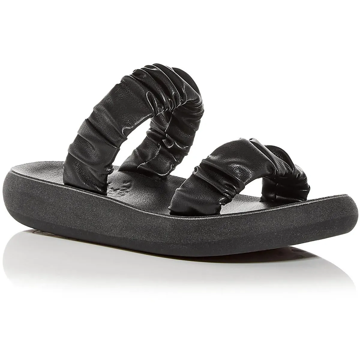 Ancient Greek Sandals Womens SCRUNCHIE Melia ECO Faux Leather Slide Sandals