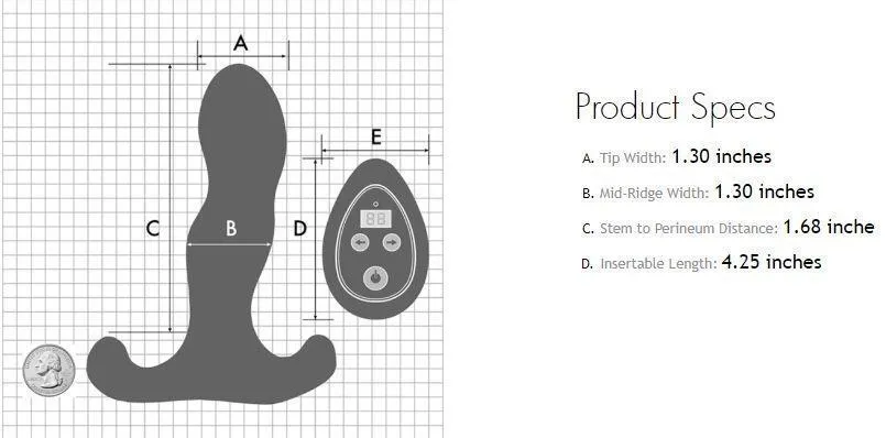 Aneros Vice 2 Remote Controlled Vibrating Prostate Massager & Perineum Stimulator