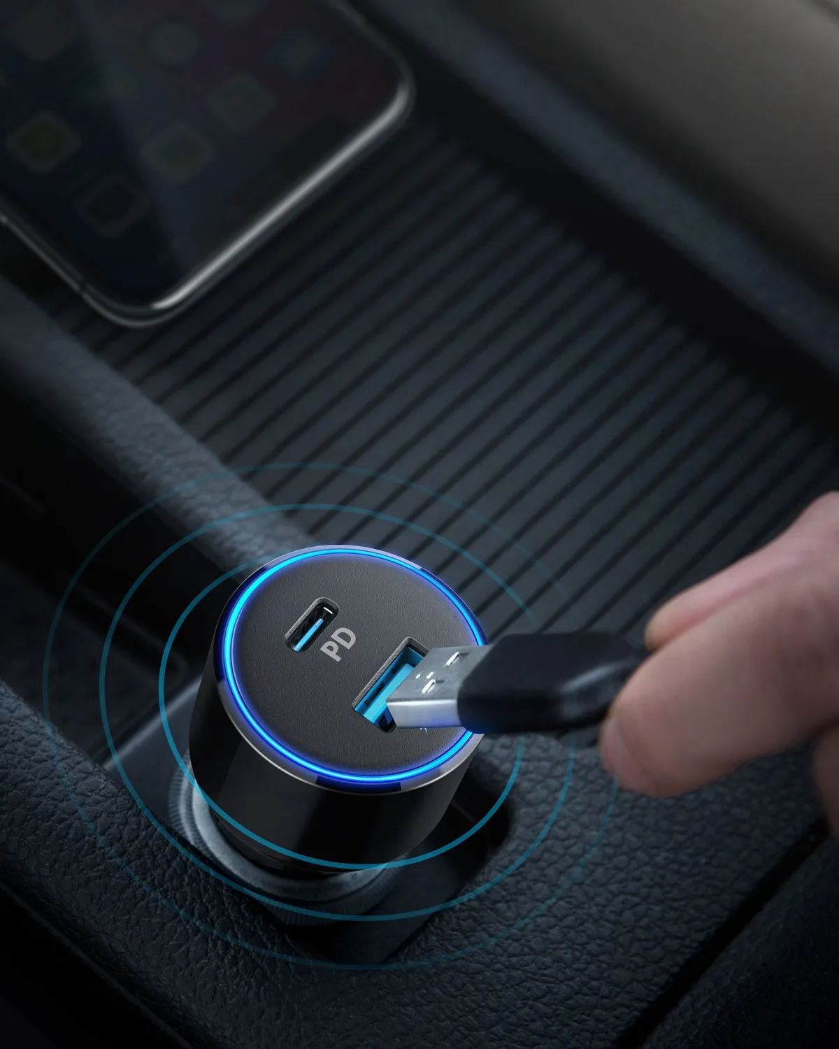 Anker PowerDrive Speed  2 Car Charger in Blue