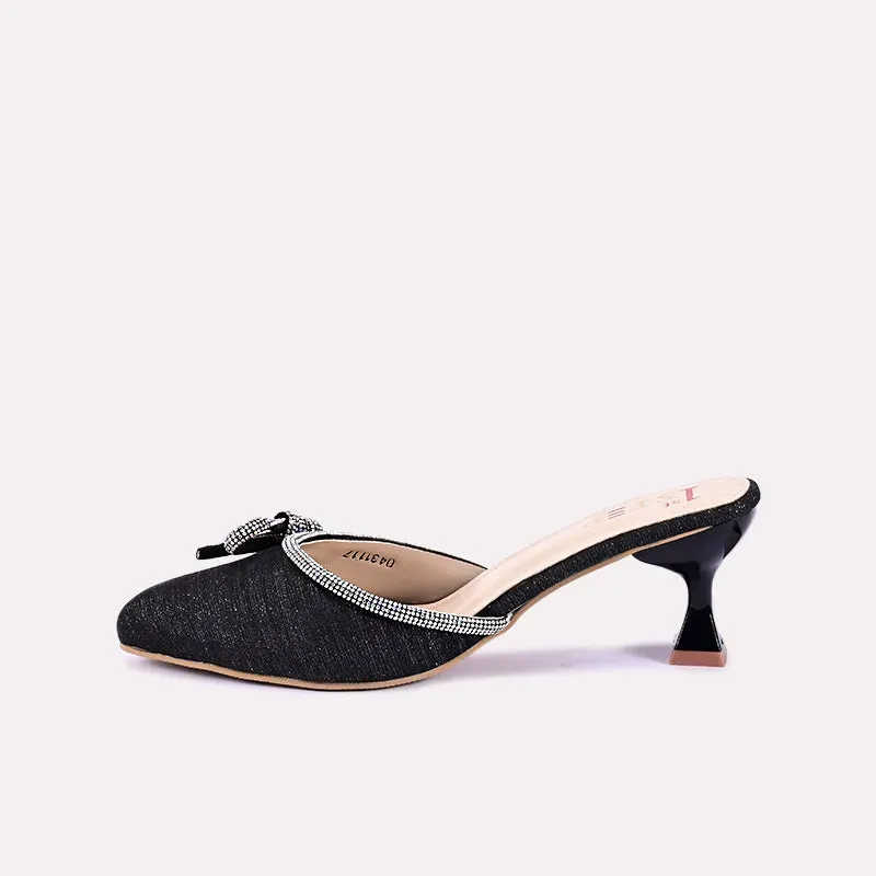 Astra Black Fancy Heel Pumps 0431117