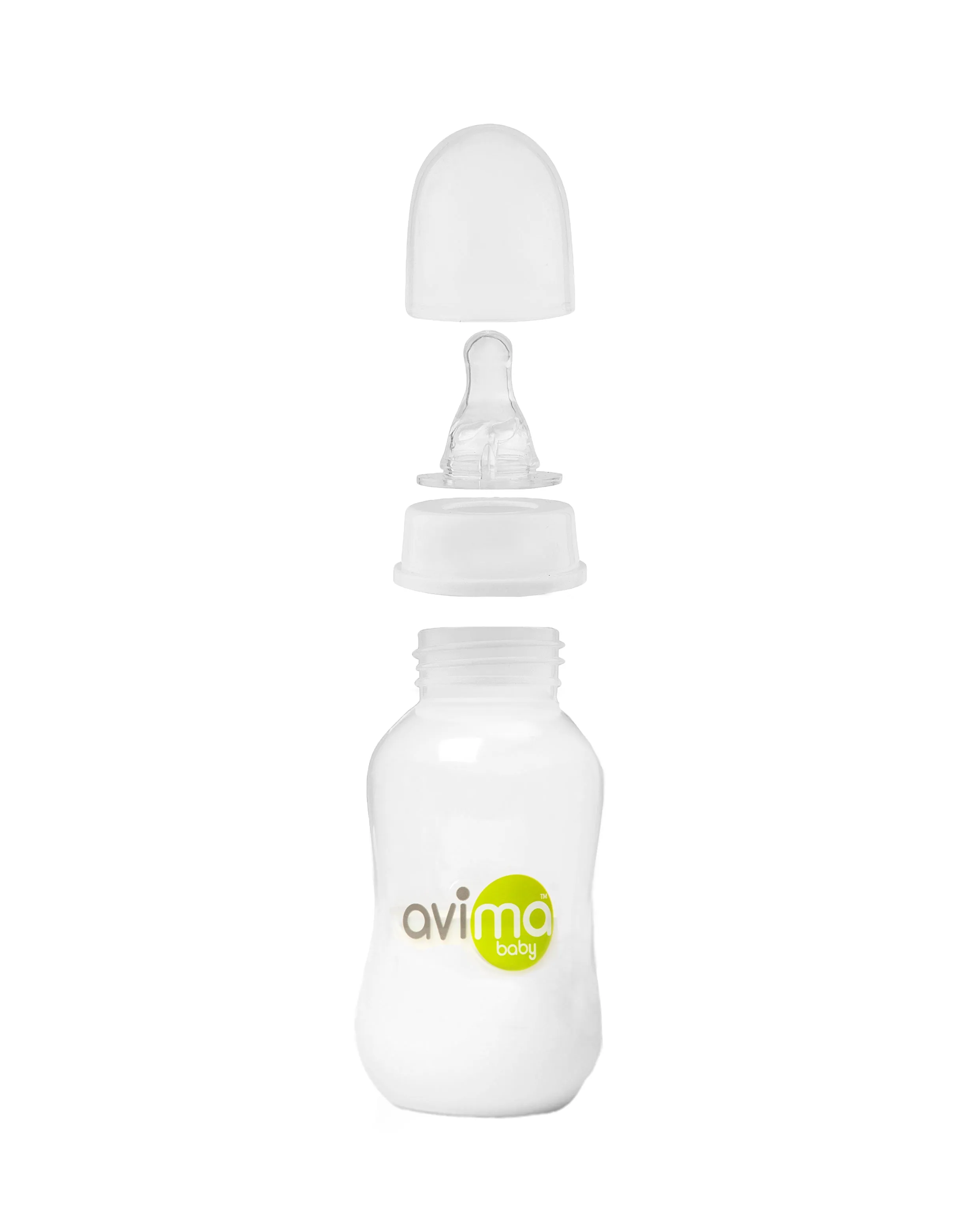 Avima Baby Bottles — 4 oz. Regular Neck, Slow Flow (Set of 8)