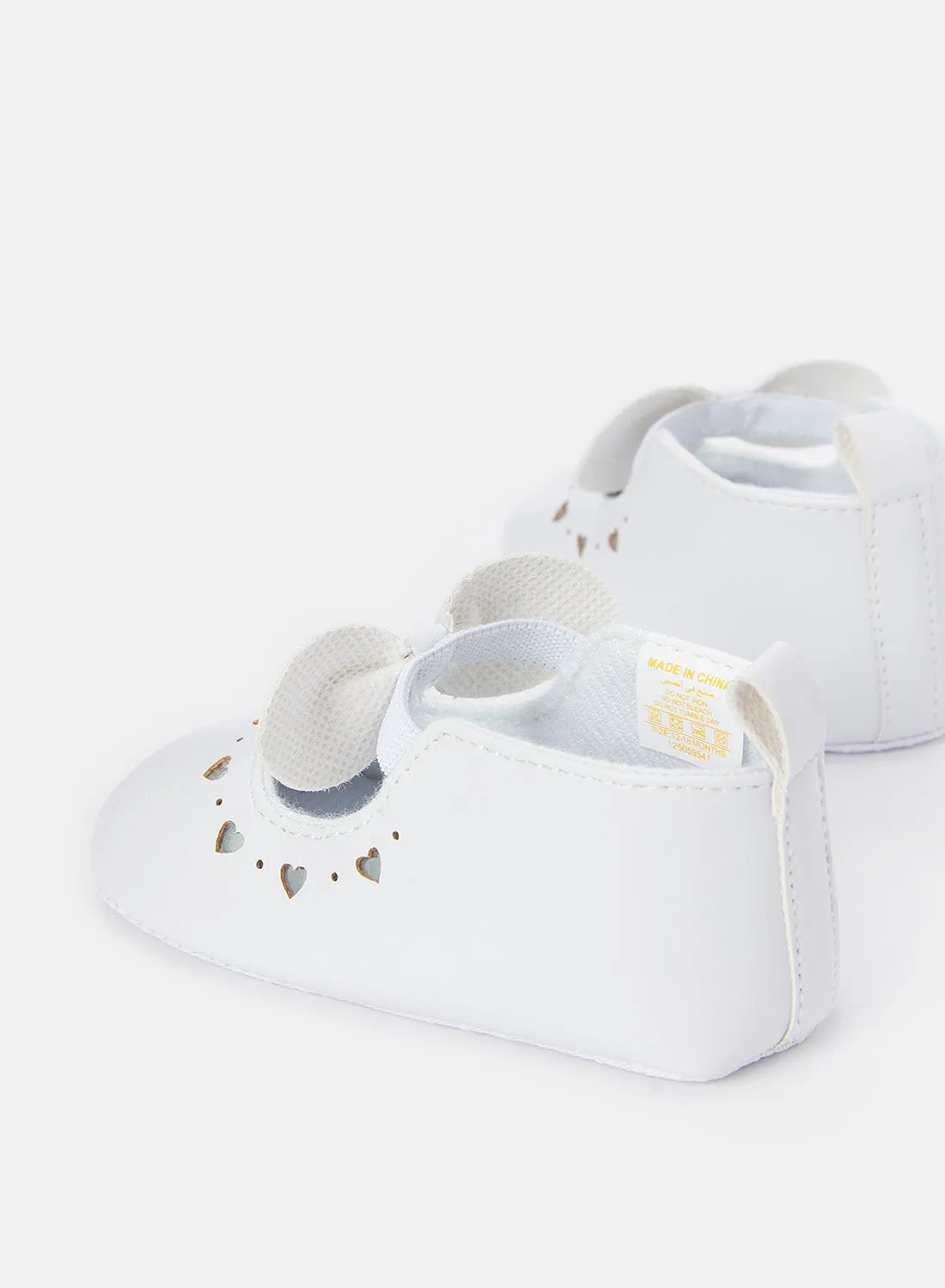 Babies White Pram Shoe