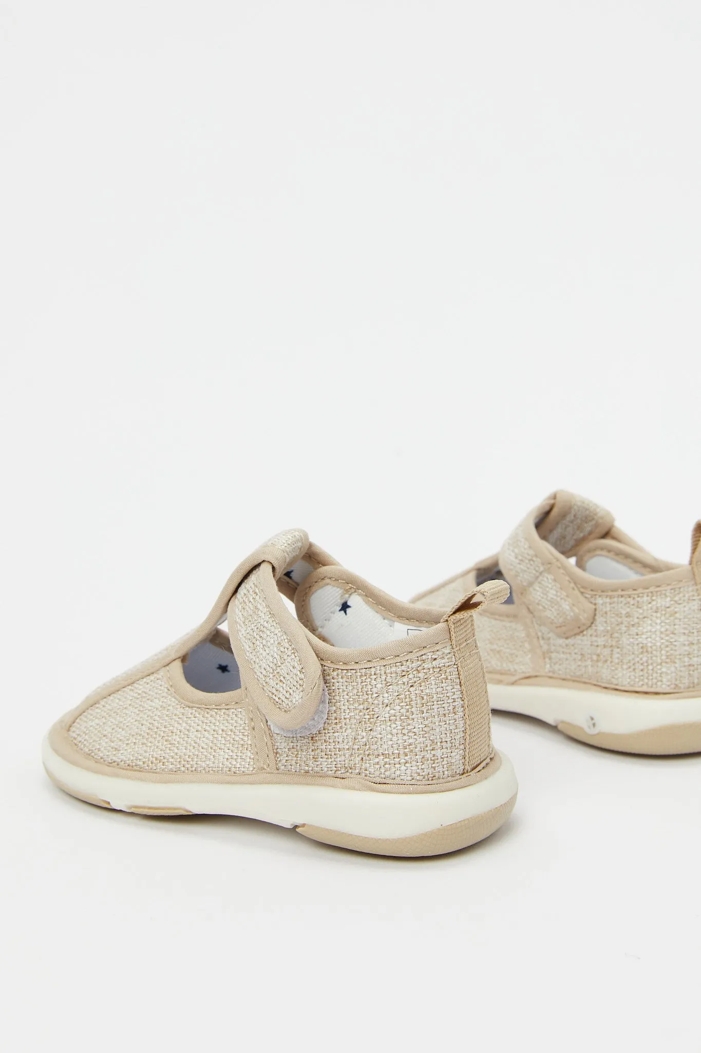 Baby Boys Beige Textured Pump