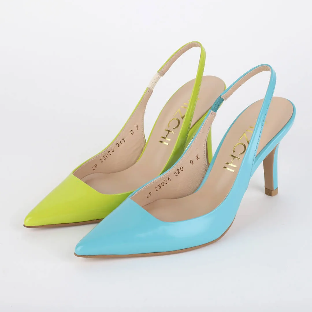 *BASICA SLINGBACK - blue, 6cm size Uk 3