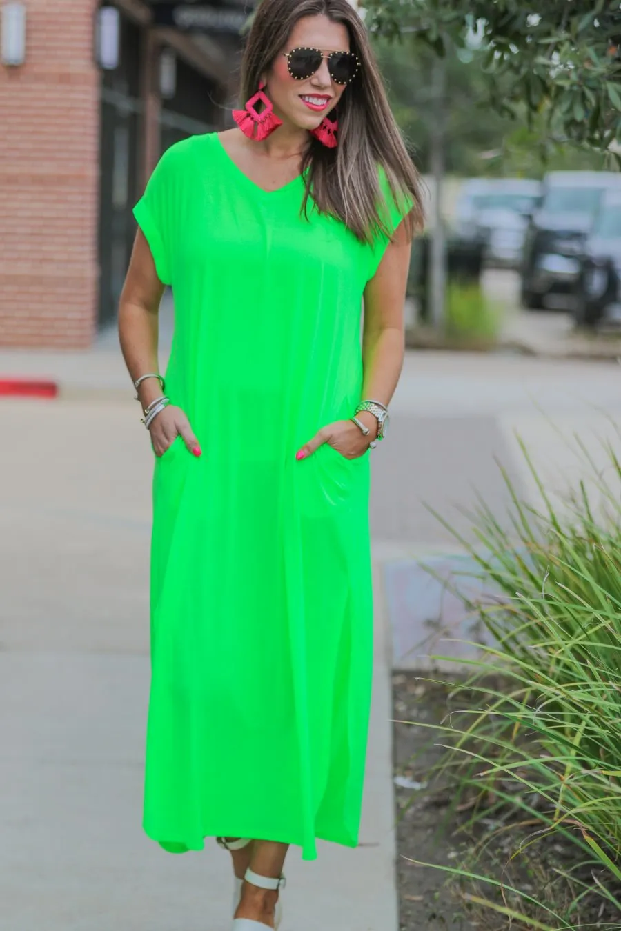 Beach Side Neon Maxi Dress