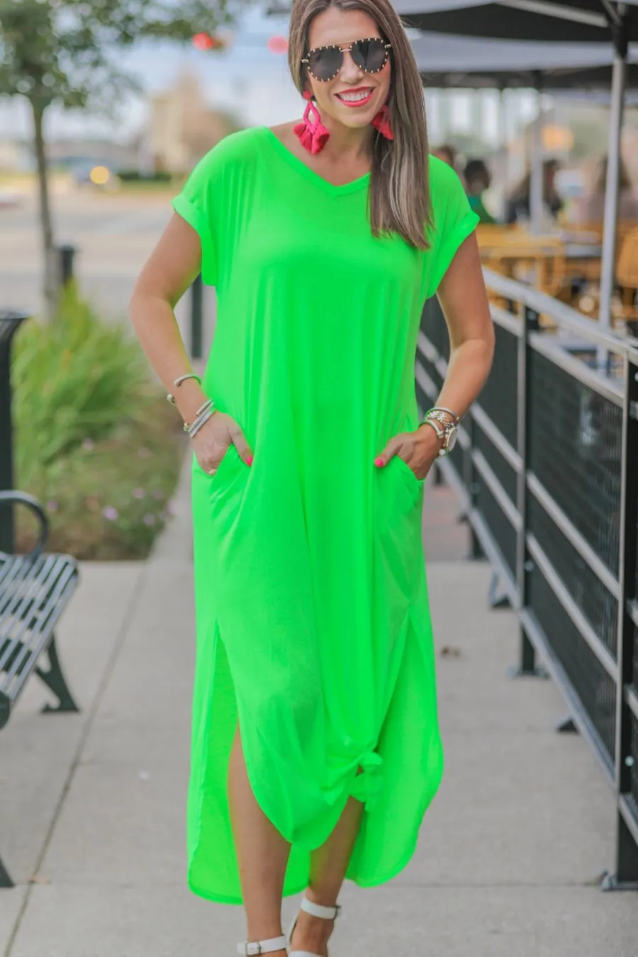 Beach Side Neon Maxi Dress