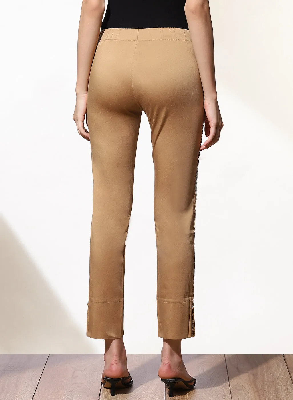 Beige Capri In Solid Color