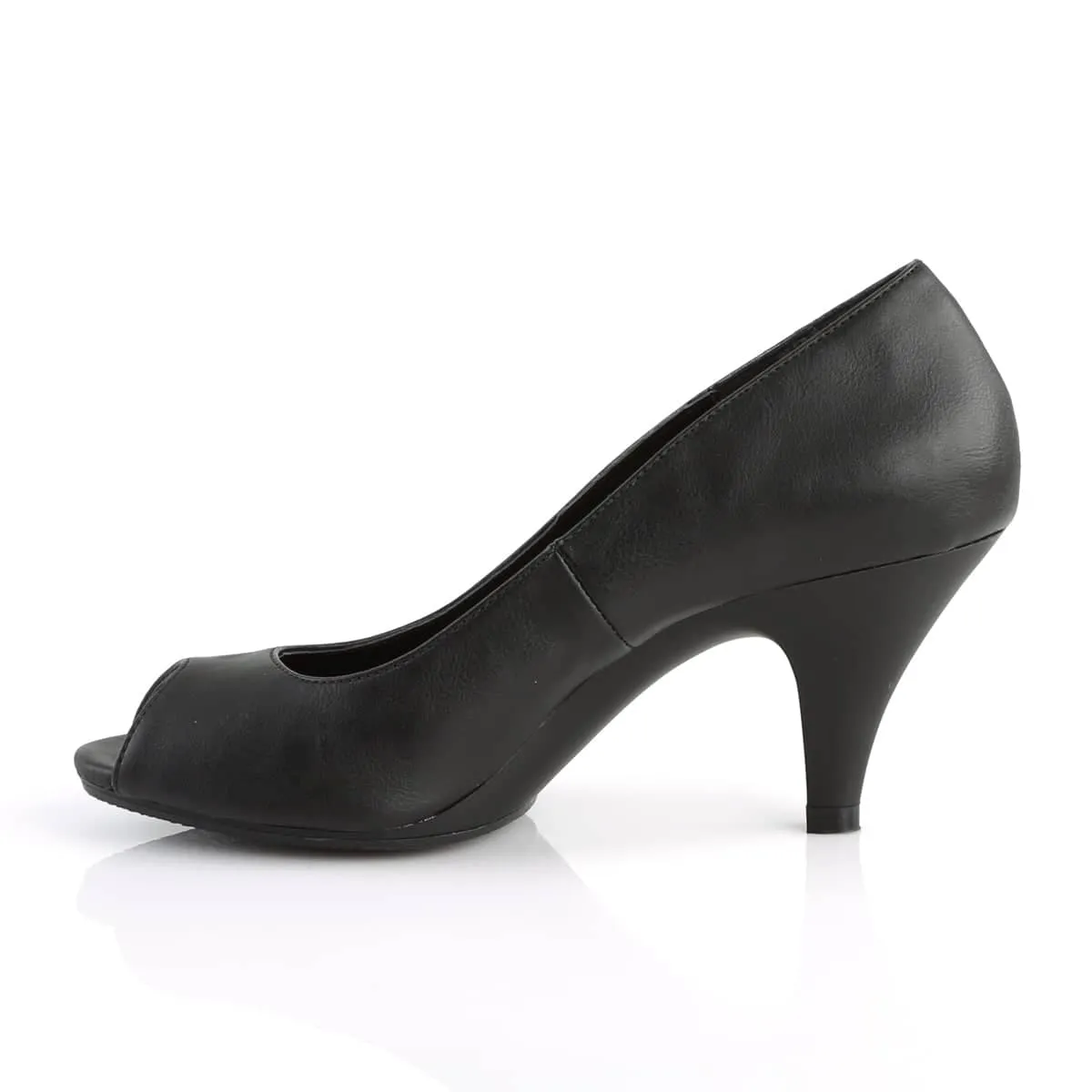 BELLE-362 Black Peep Toe Heel