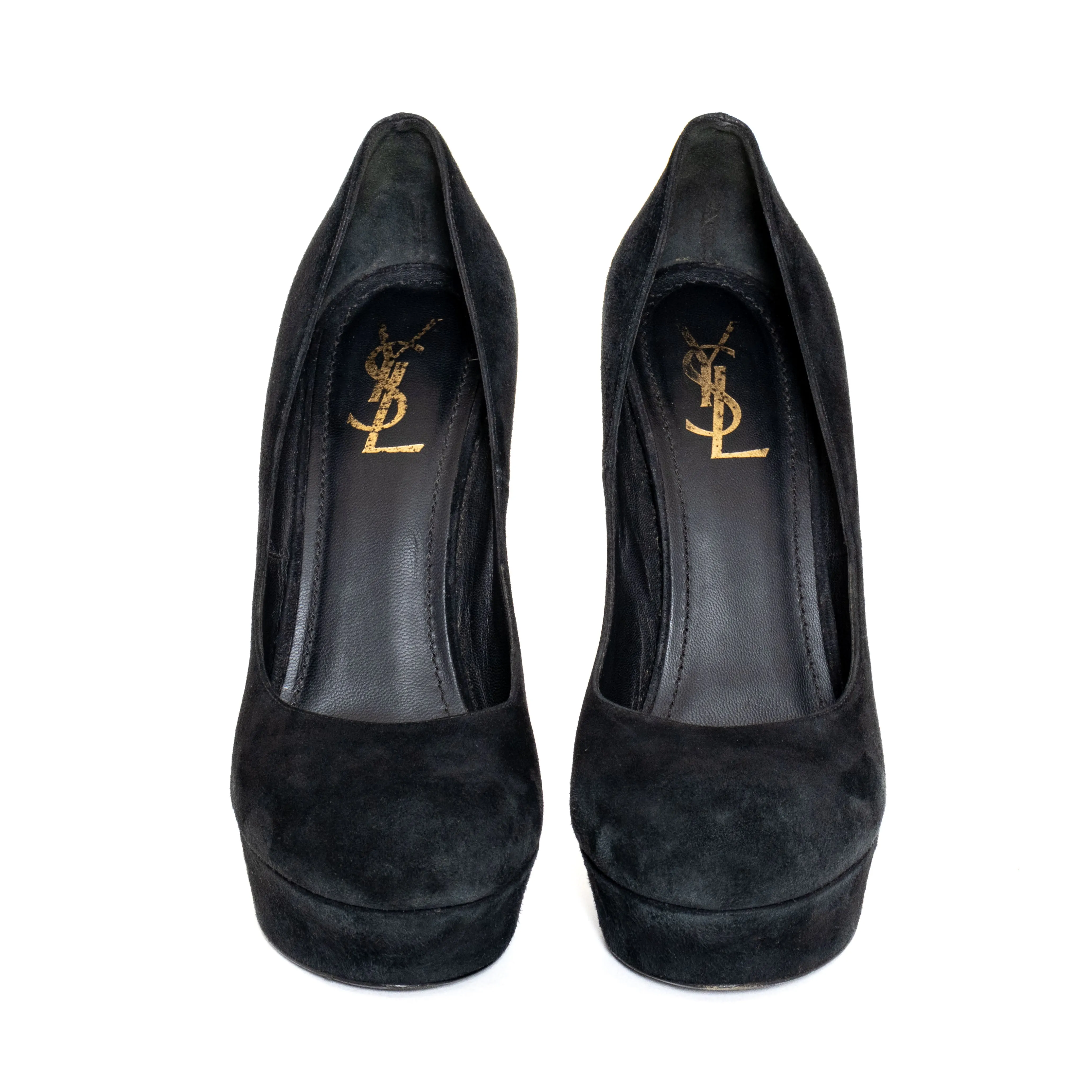 Black Suede Palais Platform Pumps 41