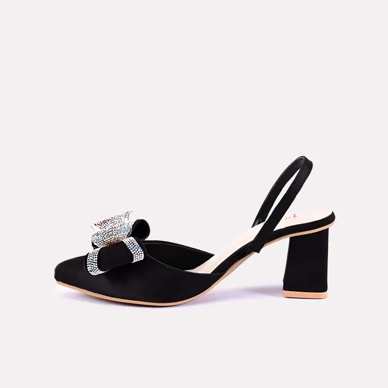 Blossom Black Fancy Heel Pumps 0431024