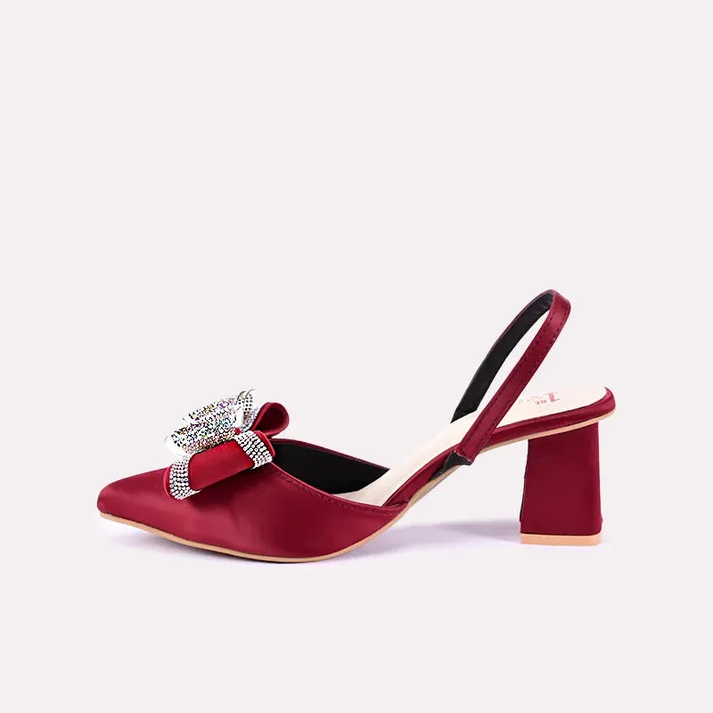 Blossom Maroon Fancy Heel Pumps 0431024