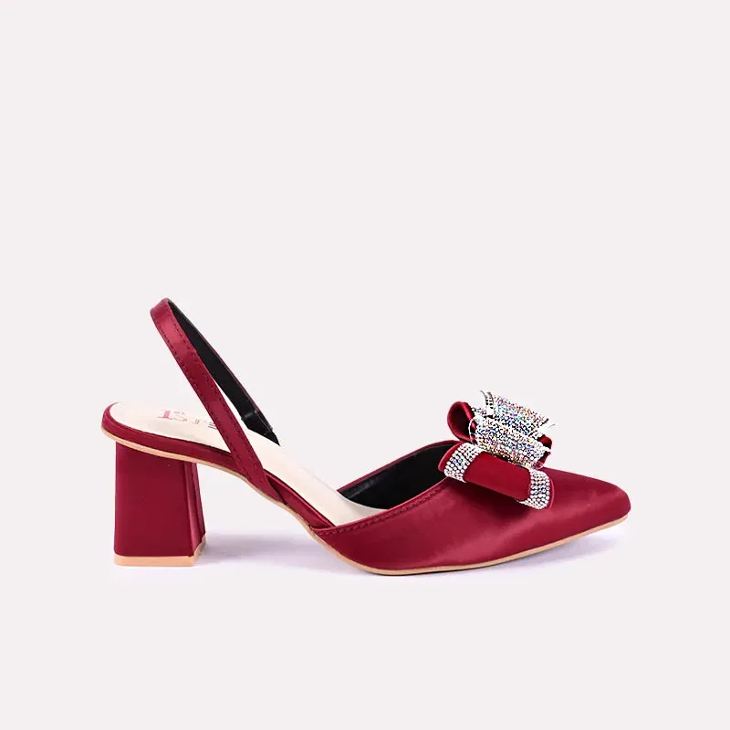 Blossom Maroon Fancy Heel Pumps 0431024