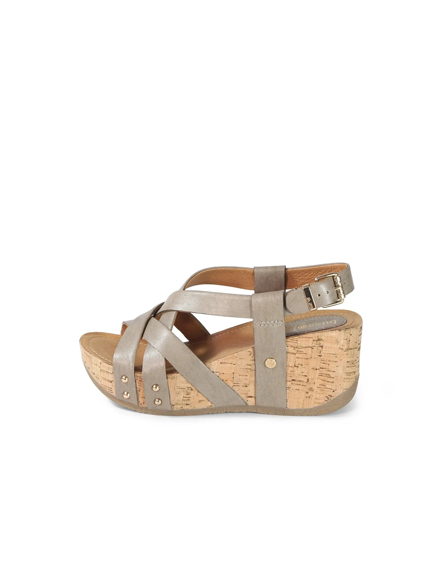 Bussola Fern Cross Strap Wedge Sandal