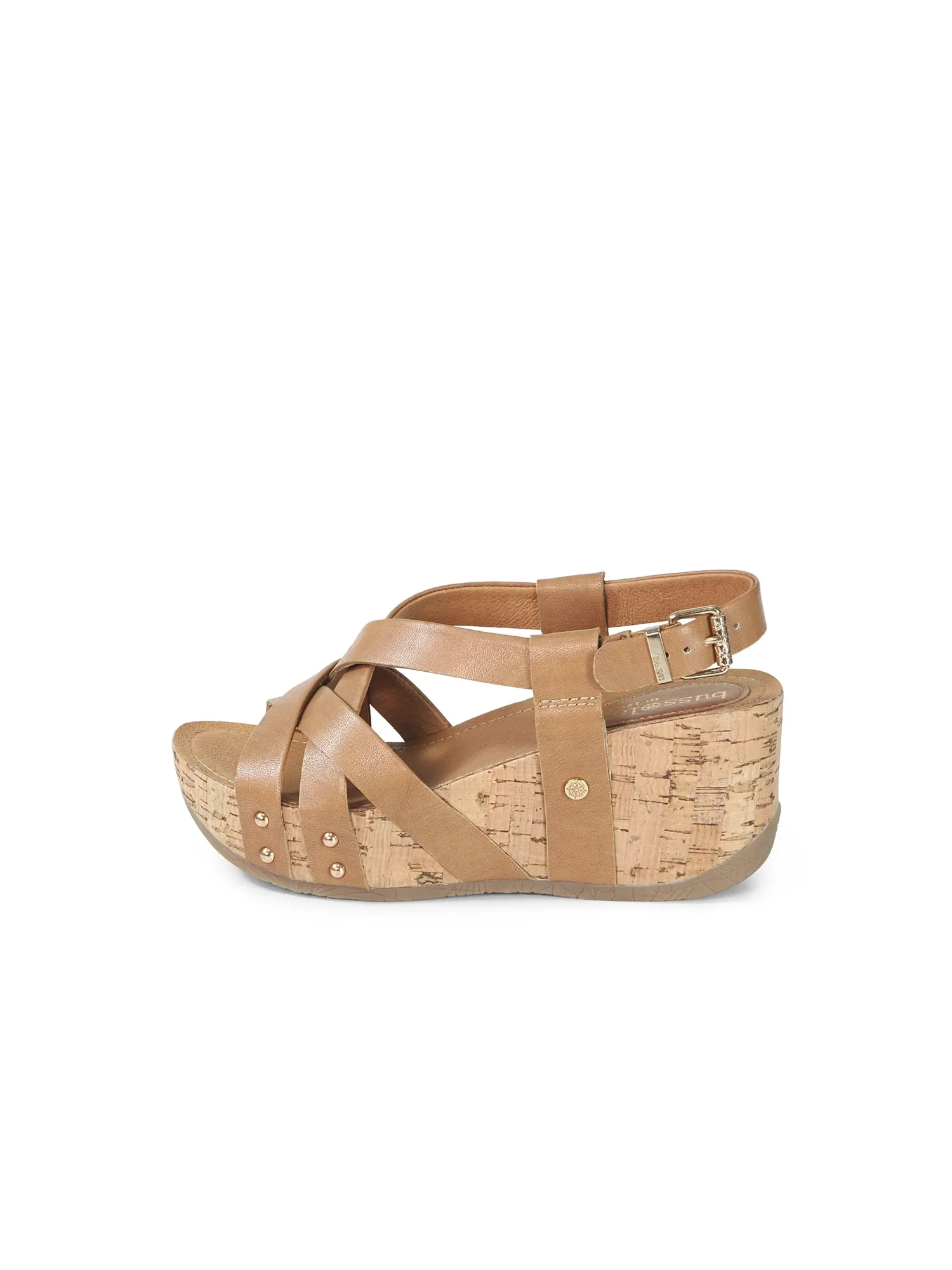 Bussola Fern Cross Strap Wedge Sandal