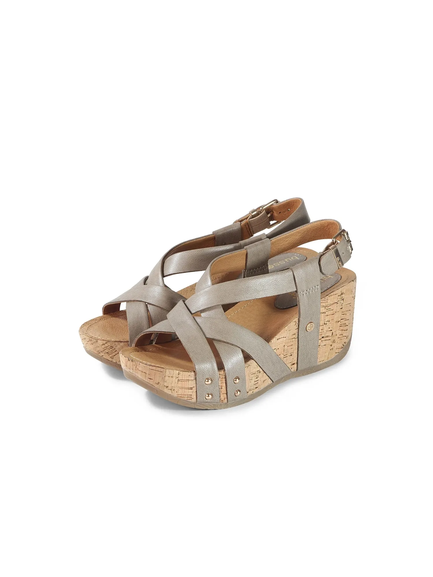 Bussola Fern Cross Strap Wedge Sandal