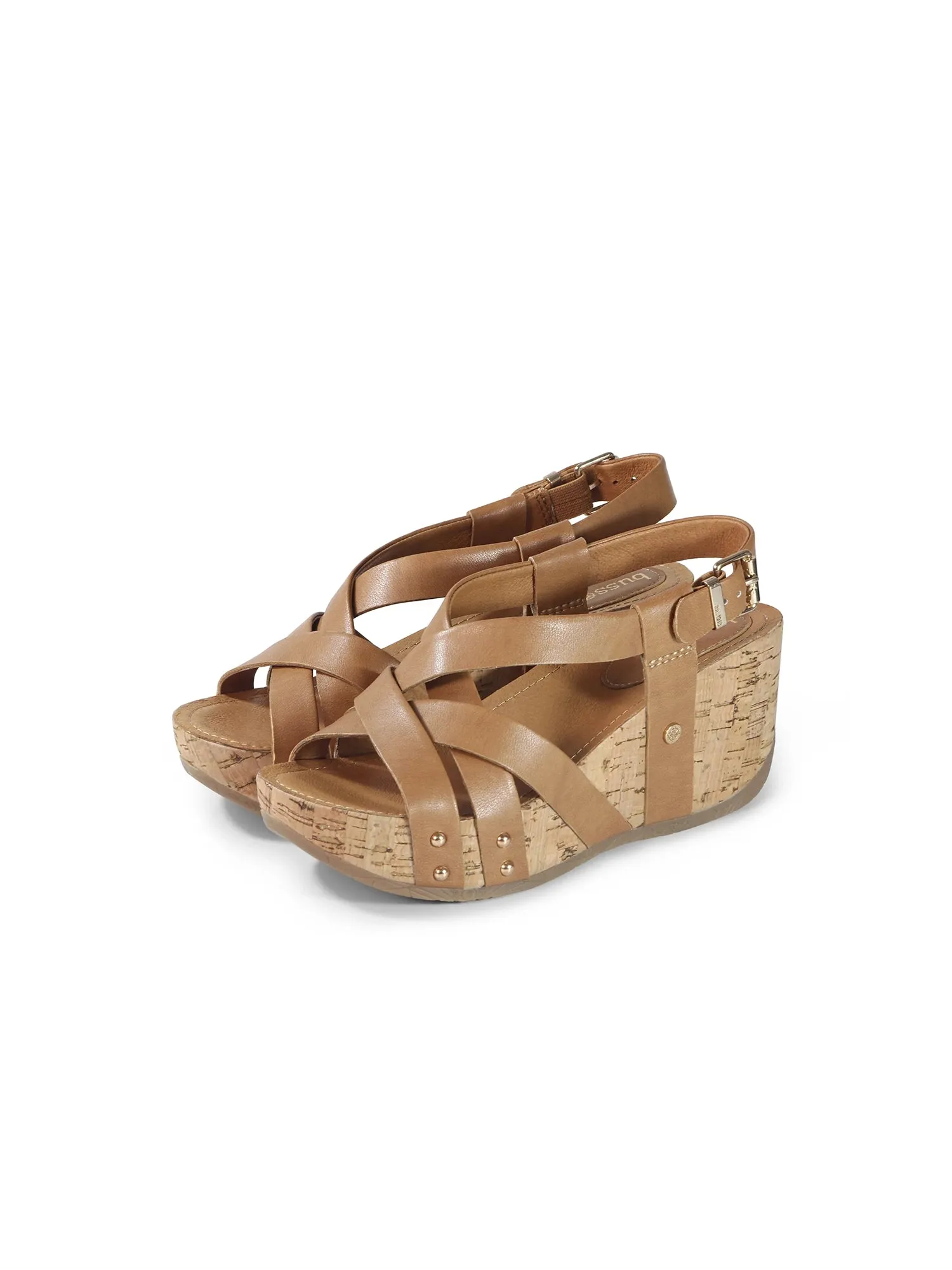 Bussola Fern Cross Strap Wedge Sandal