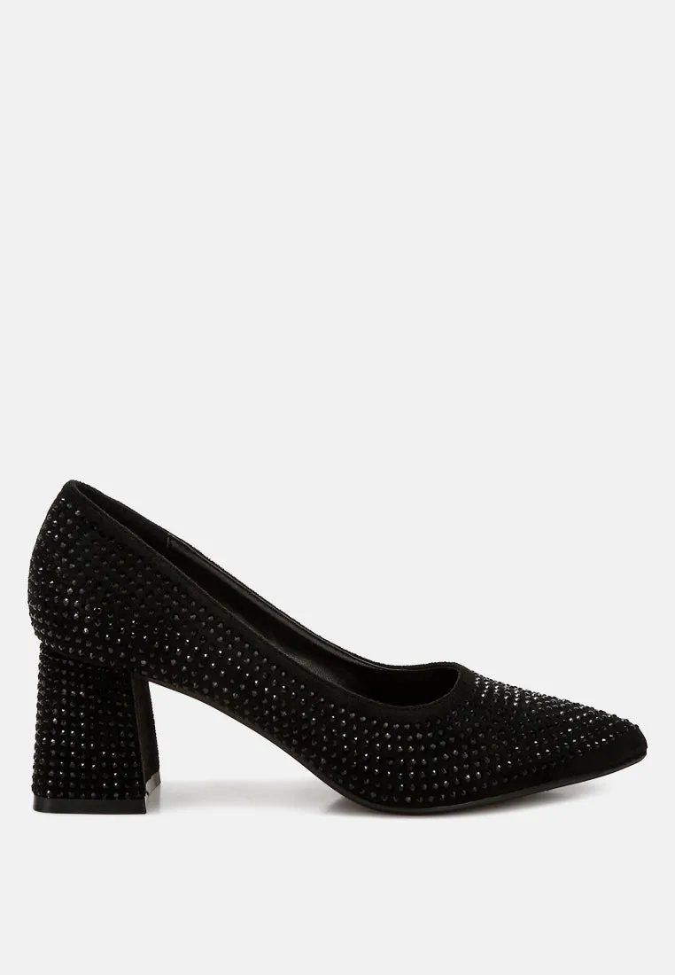 Caspia Rhinestones Embellished Pumps