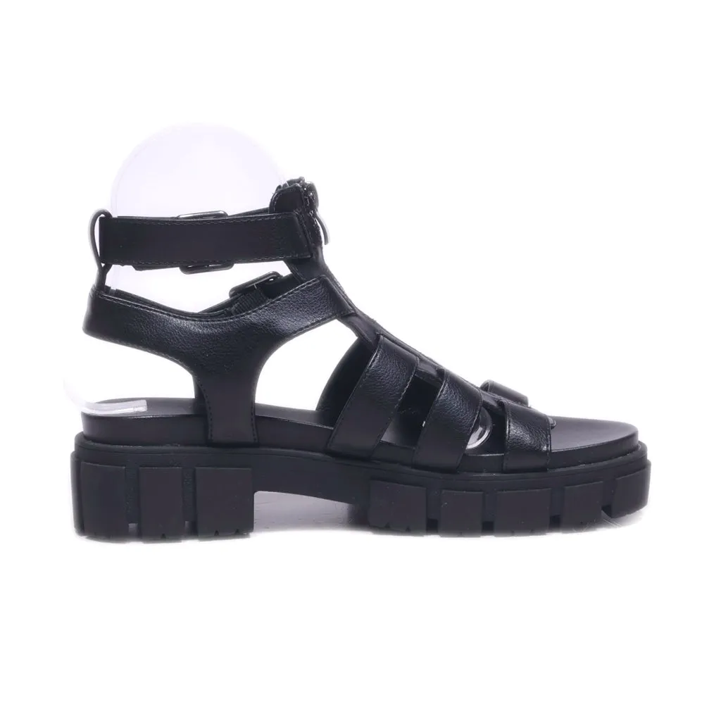 Catwalk Wedge Sandals Leather Black Colour For Women