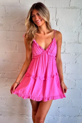 Charming Tie Ruffle Dress