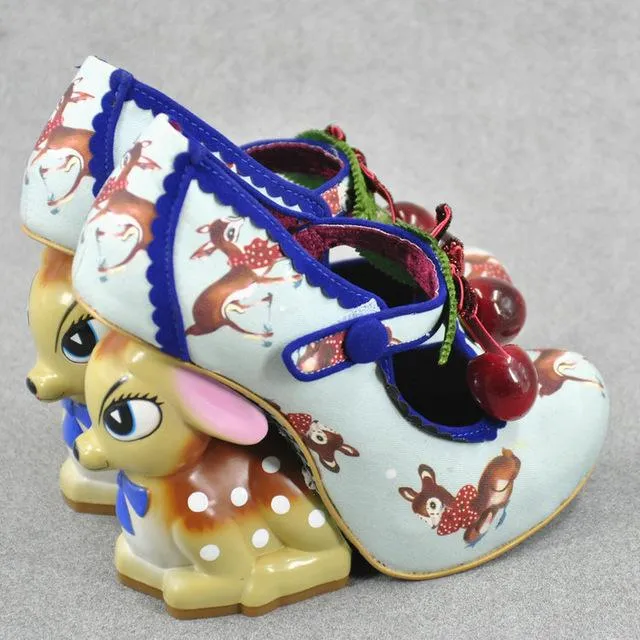 Cherry Deer Pumps