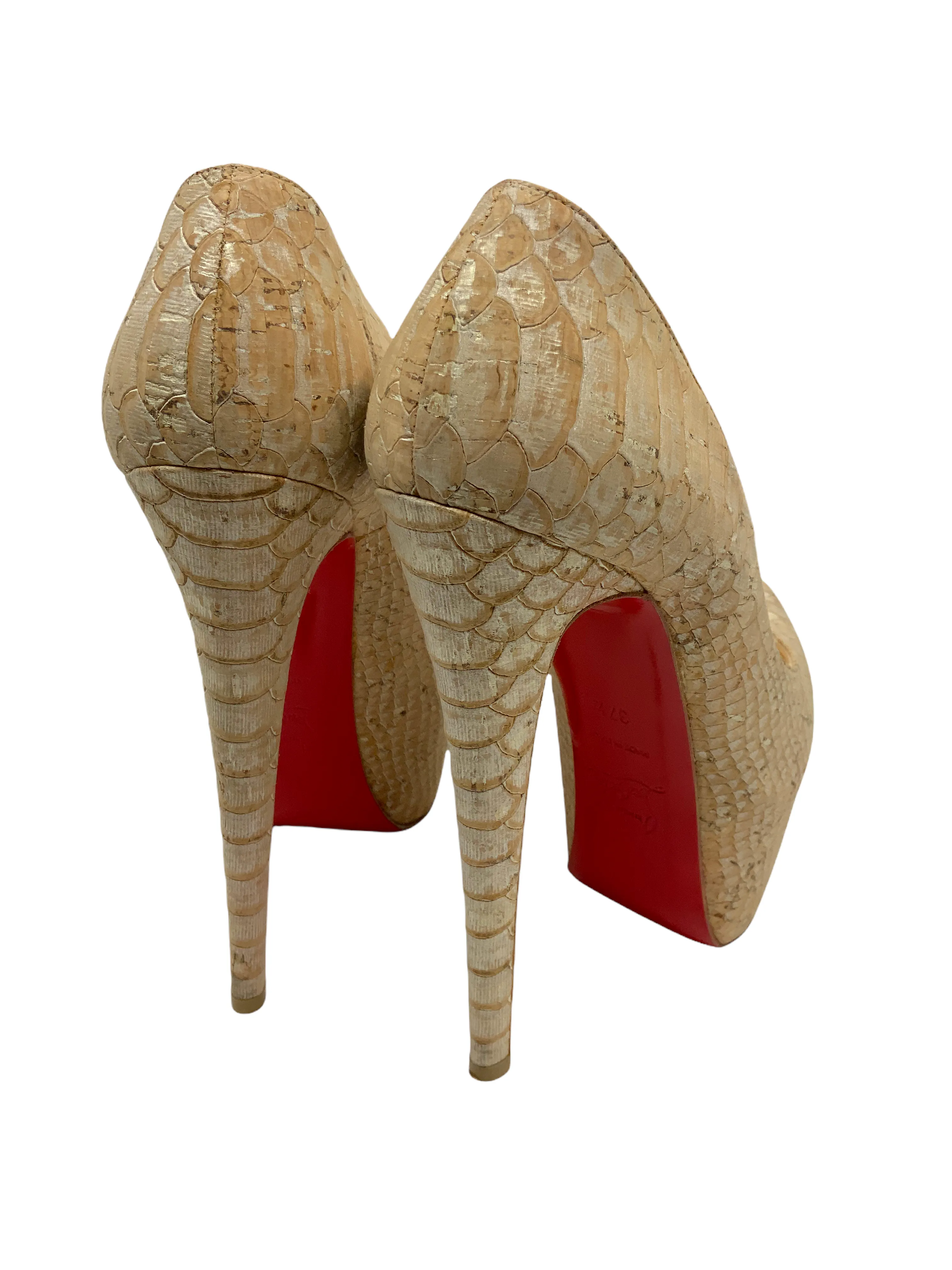 Christian Louboutin Cork Daffodile 160 Platform Pumps Size 7.5