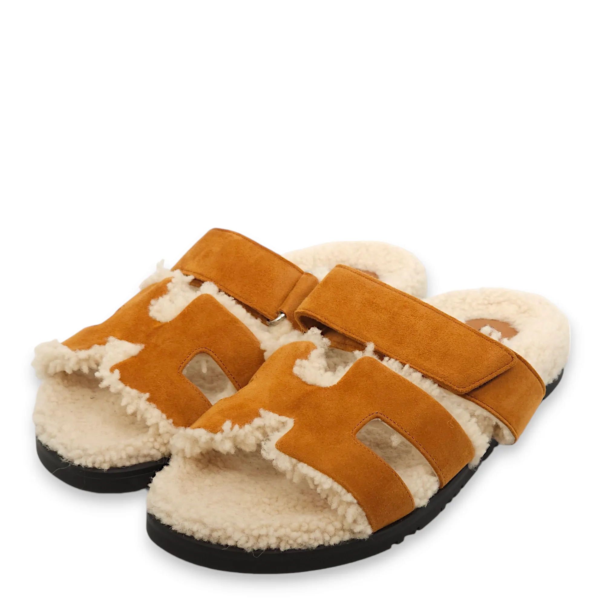 Chypre 37 Naturel Sandals in Suede Leather