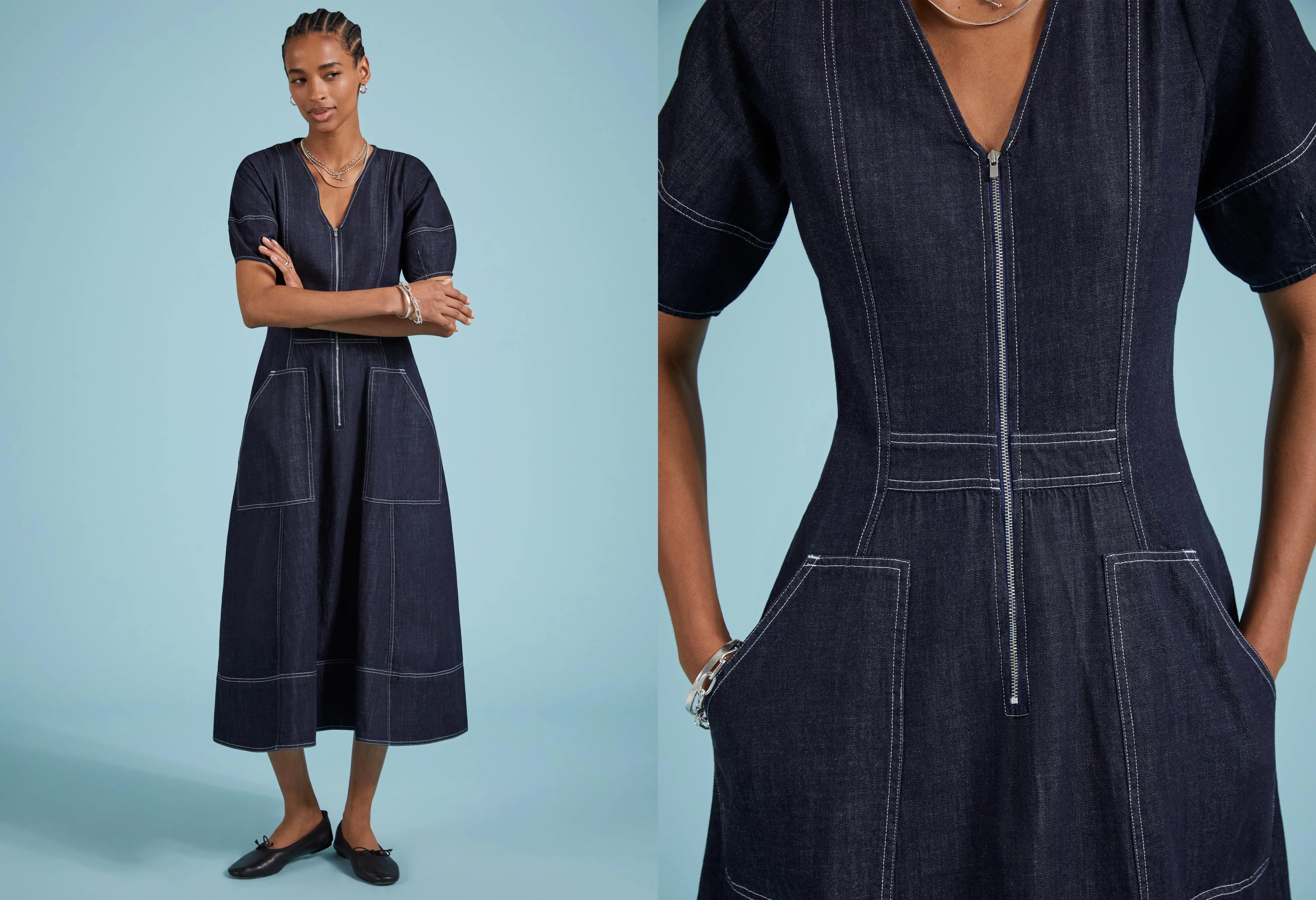 Coralie Organic Denim Dress