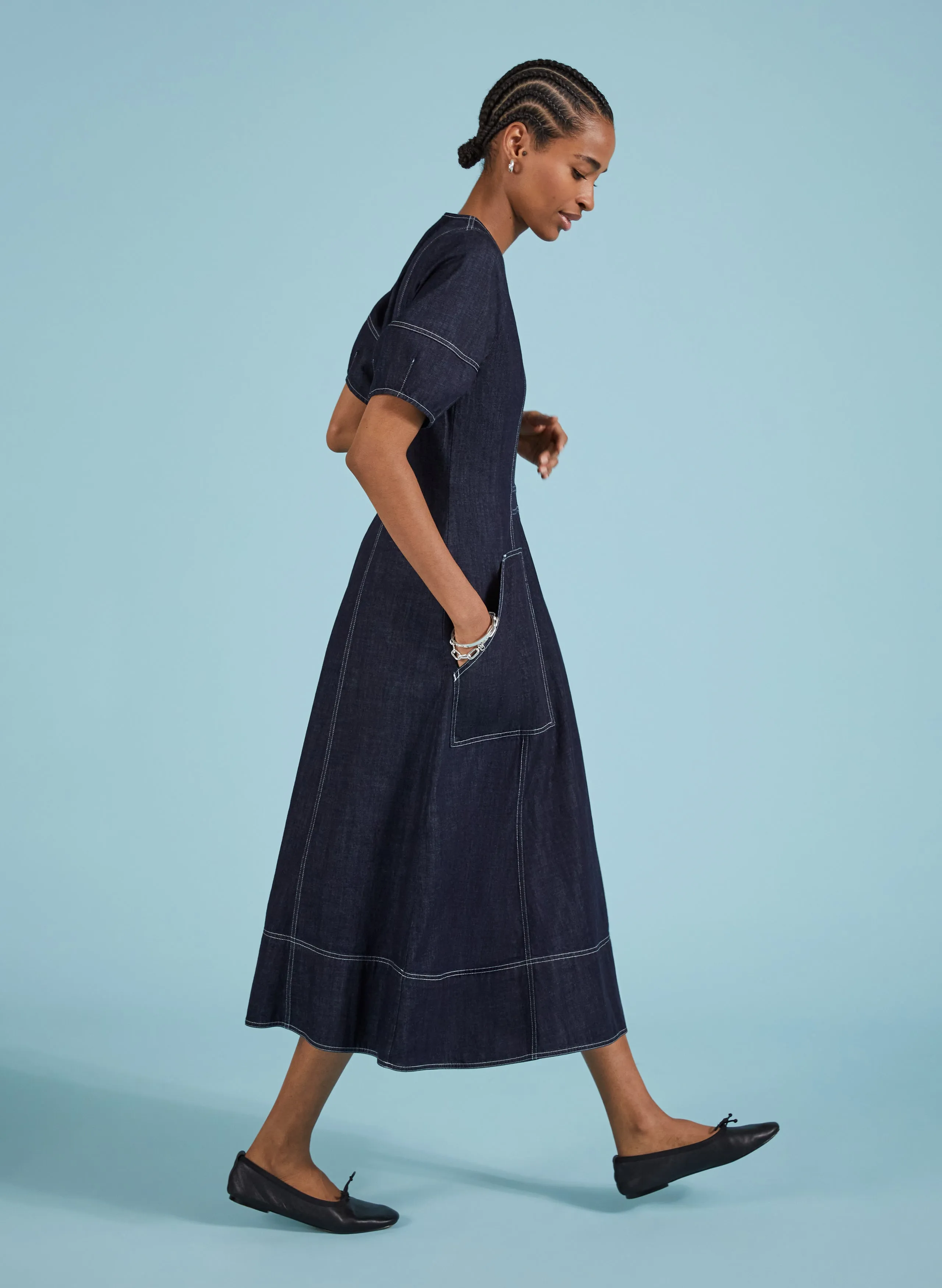 Coralie Organic Denim Dress