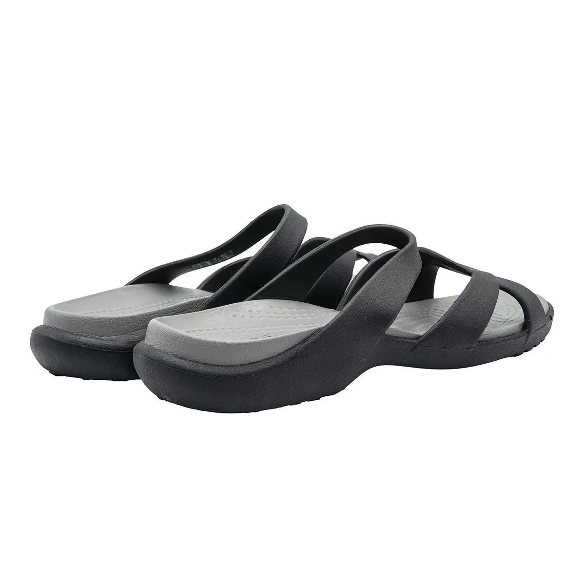 Crocs Meleen Twist Flat Sandals Rubber Black Colour For Women