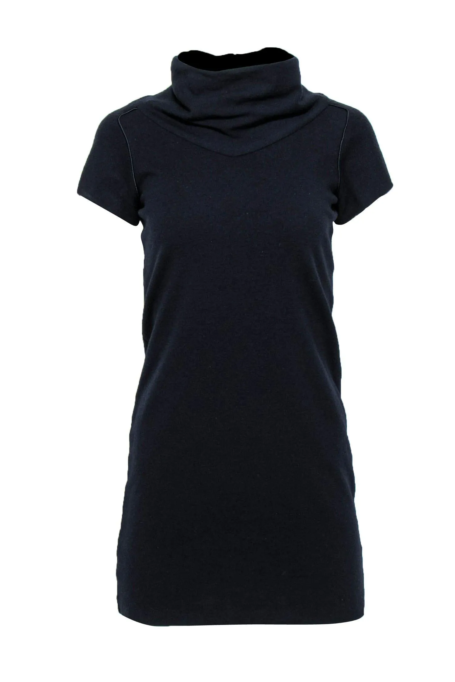 Diane von Furstenberg - Navy Wool Turtleneck Dress Sz 10