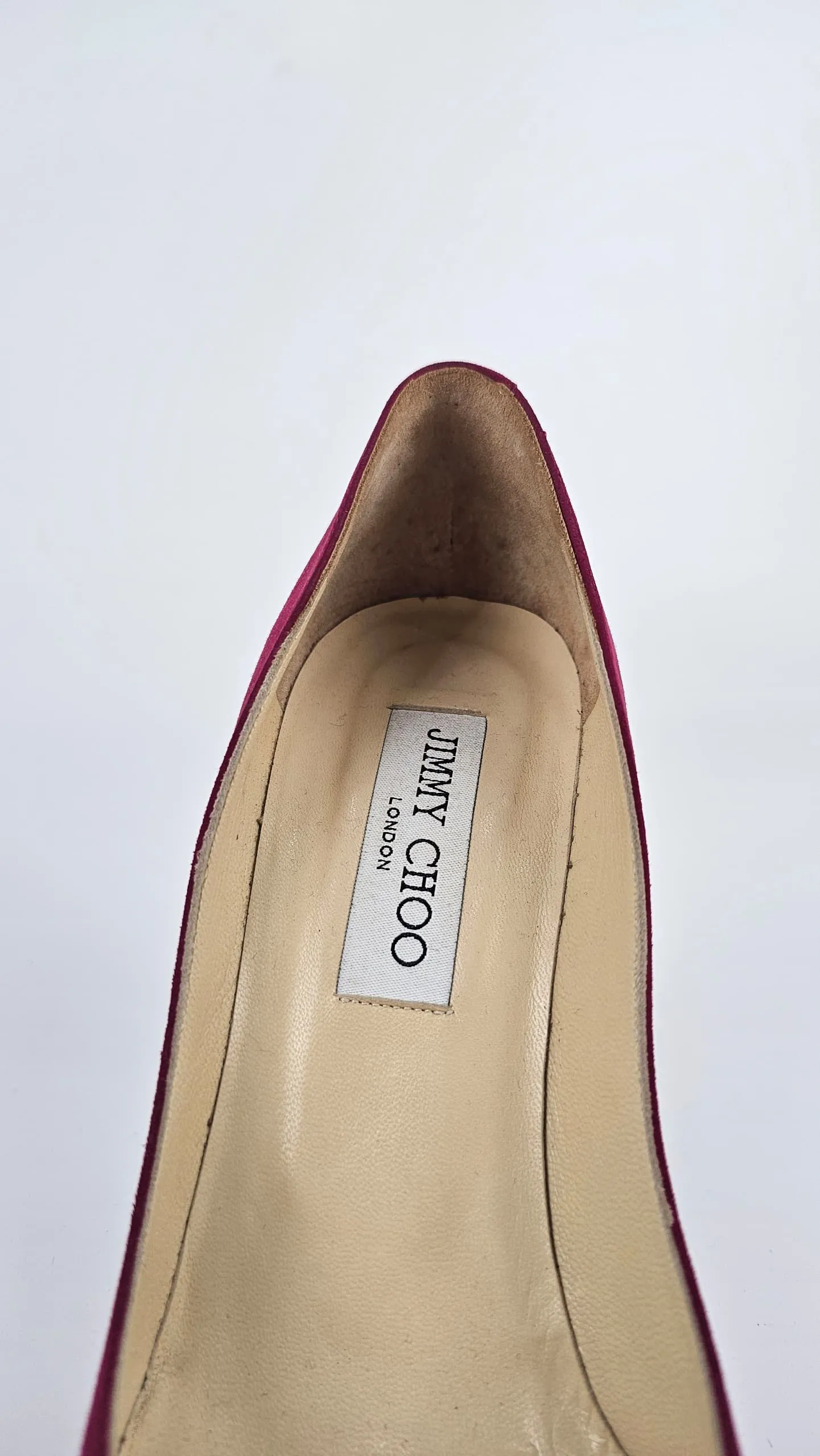 Elaphe Captoe Suede Pumps in Raspberry