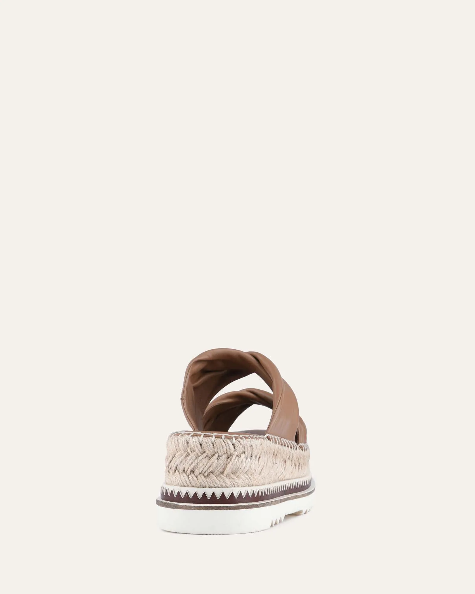 ELENA ESPADRILLE SLIDES TAN LEATHER