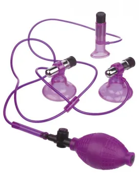 Optimized Title: Purple Fetish Fantasy Triple Sucker Vibrating Set