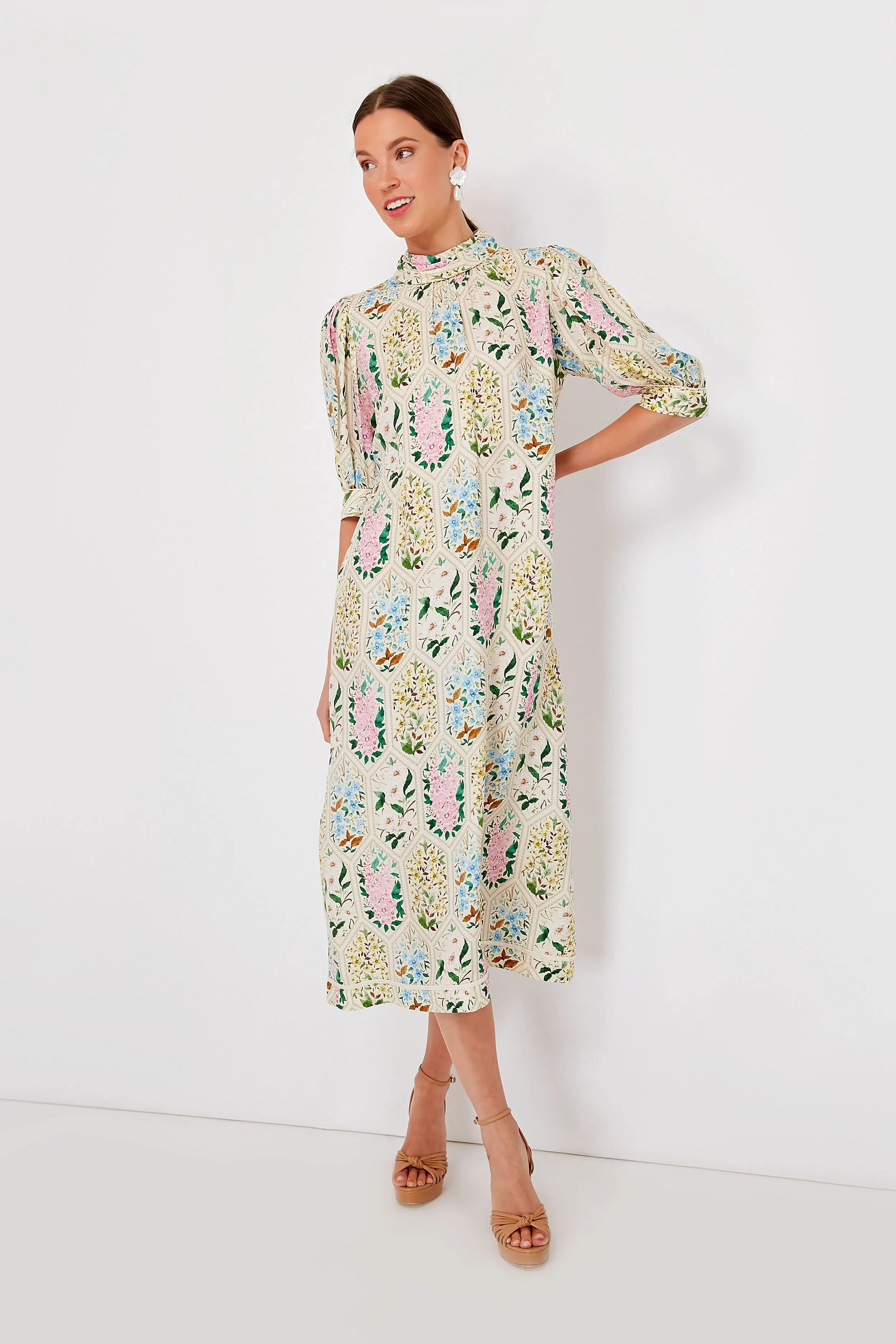 Floral Tile Langley Dress