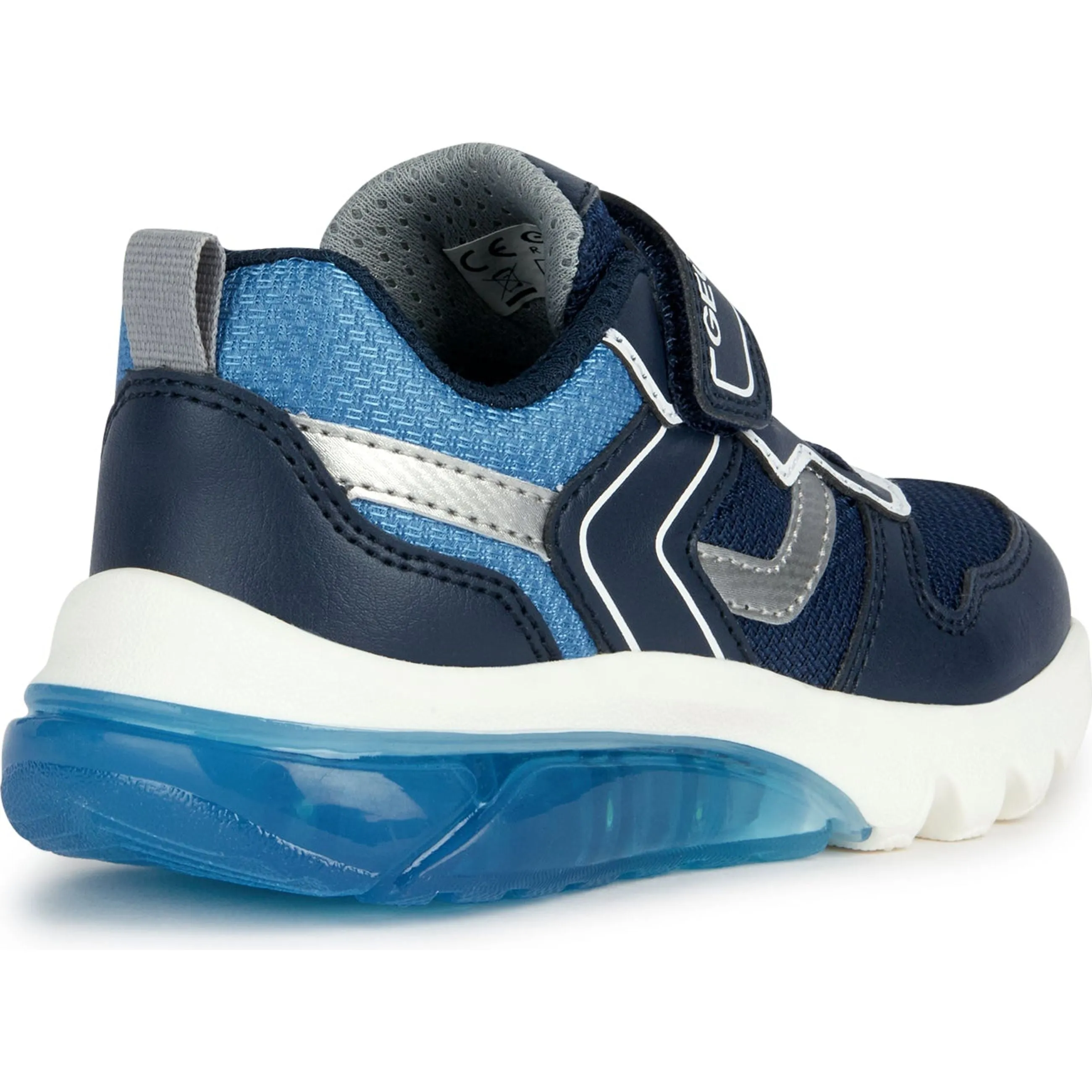 Geox Boys Trainer Ciberdron Light Up Navy/Dark Silver