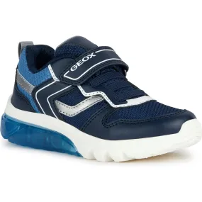 Geox Boys Trainer Ciberdron Light Up Navy/Dark Silver