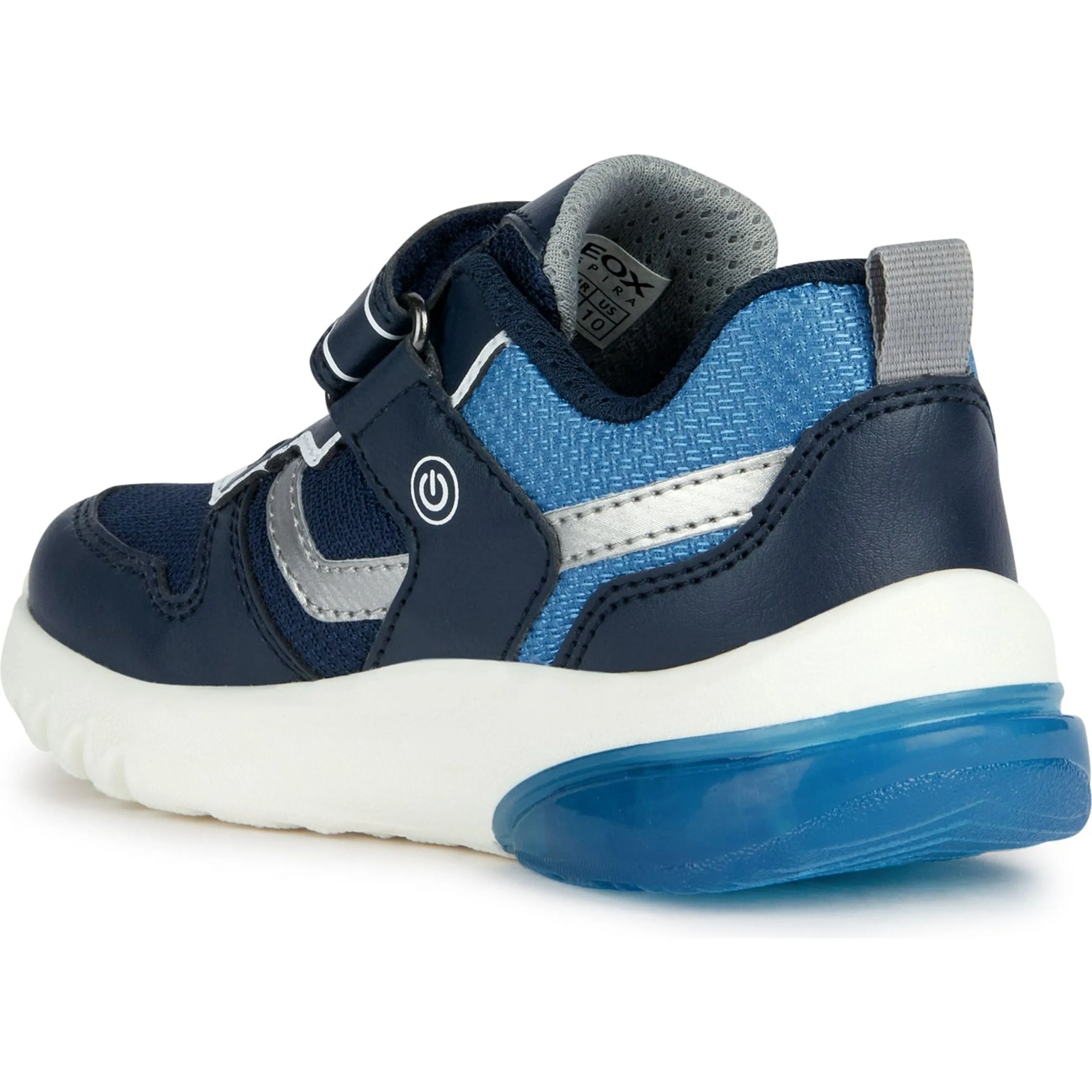 Geox Boys Trainer Ciberdron Light Up Navy/Dark Silver