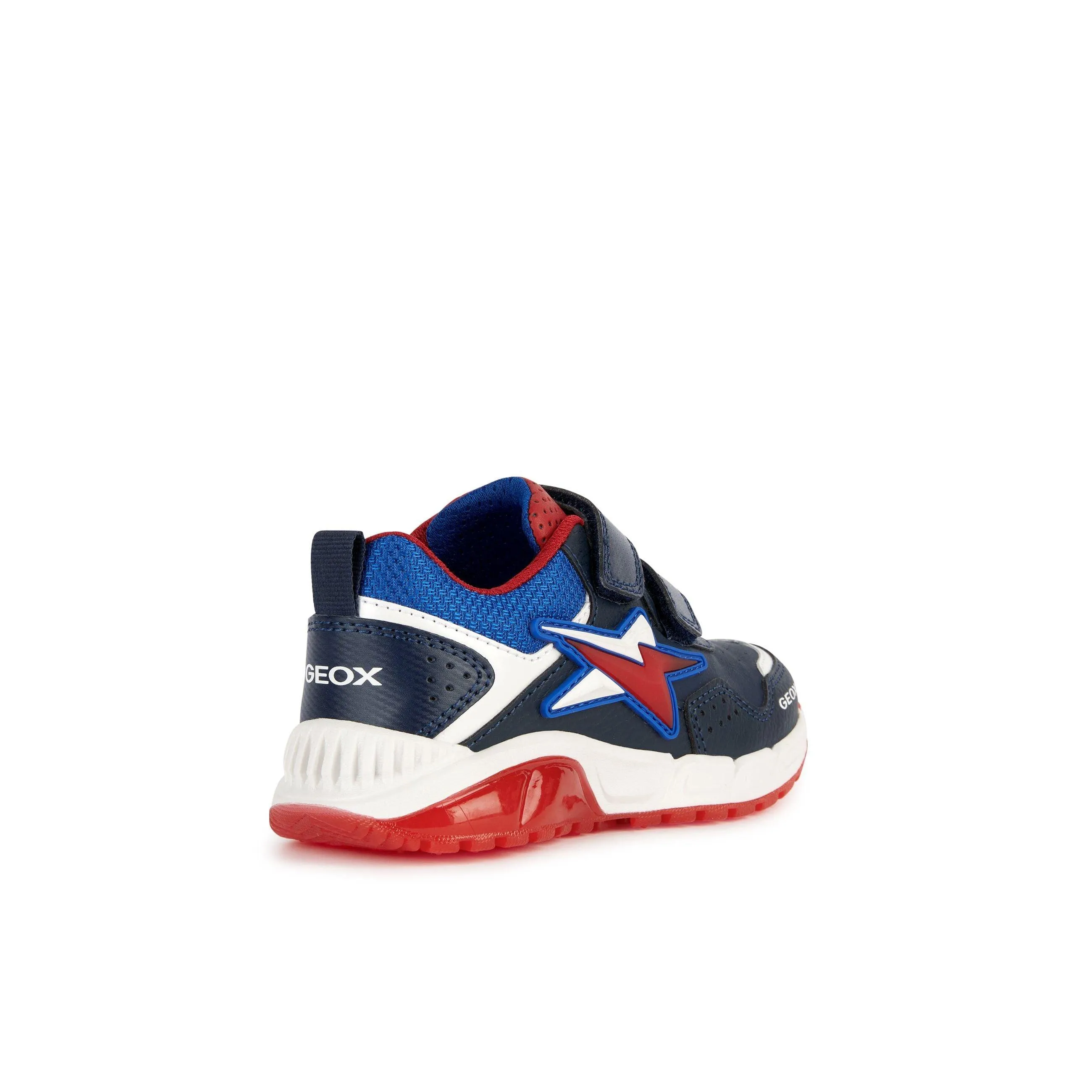 Geox Boys Trainer J Spaziale Light Up Navy/Red