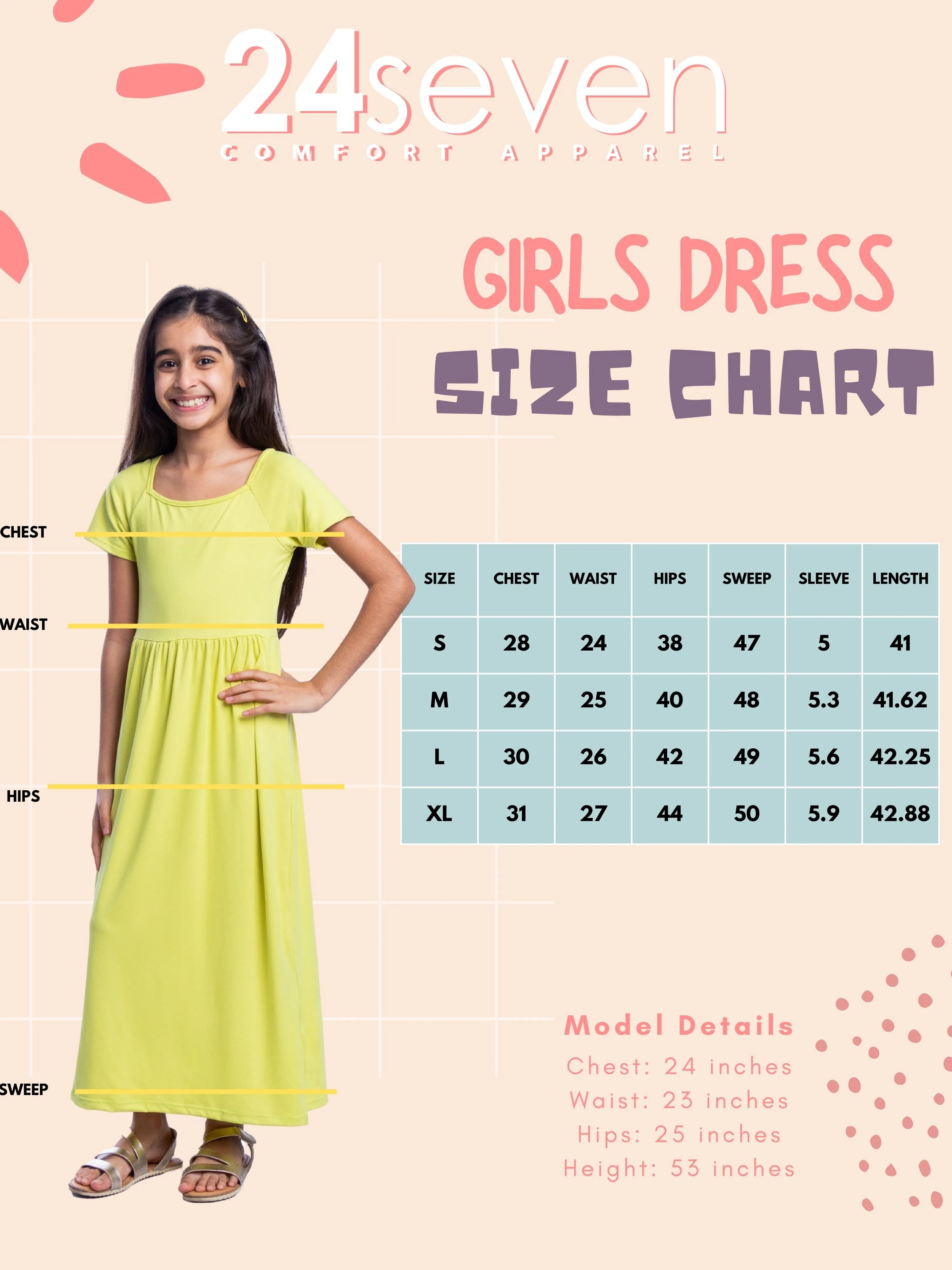 Girls Short Sleeve Pleated Maxi Dress