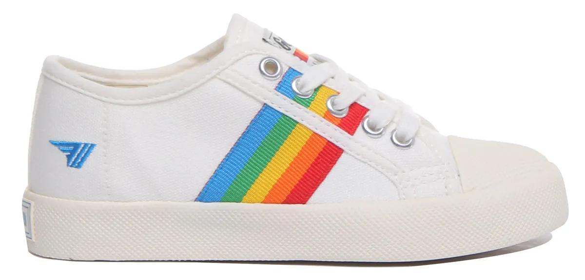 Gola Classics Coaster Rainbow In Off White For Kids