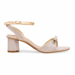 Golden Fancy Block Heel Sandal FN5985