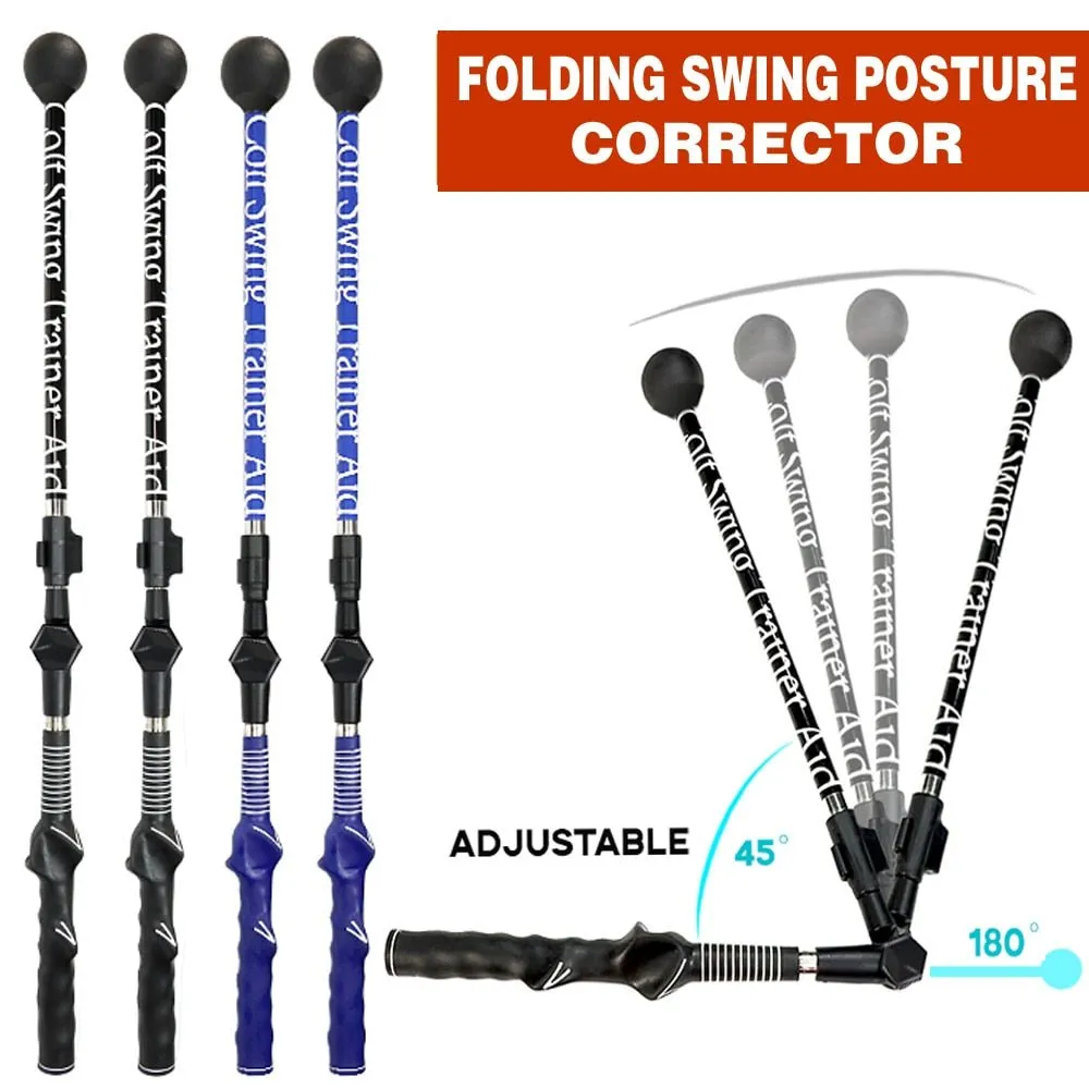 Golf Folding Posture Corrector Swing Club Trainer For Beginners, Improve Golf Swing