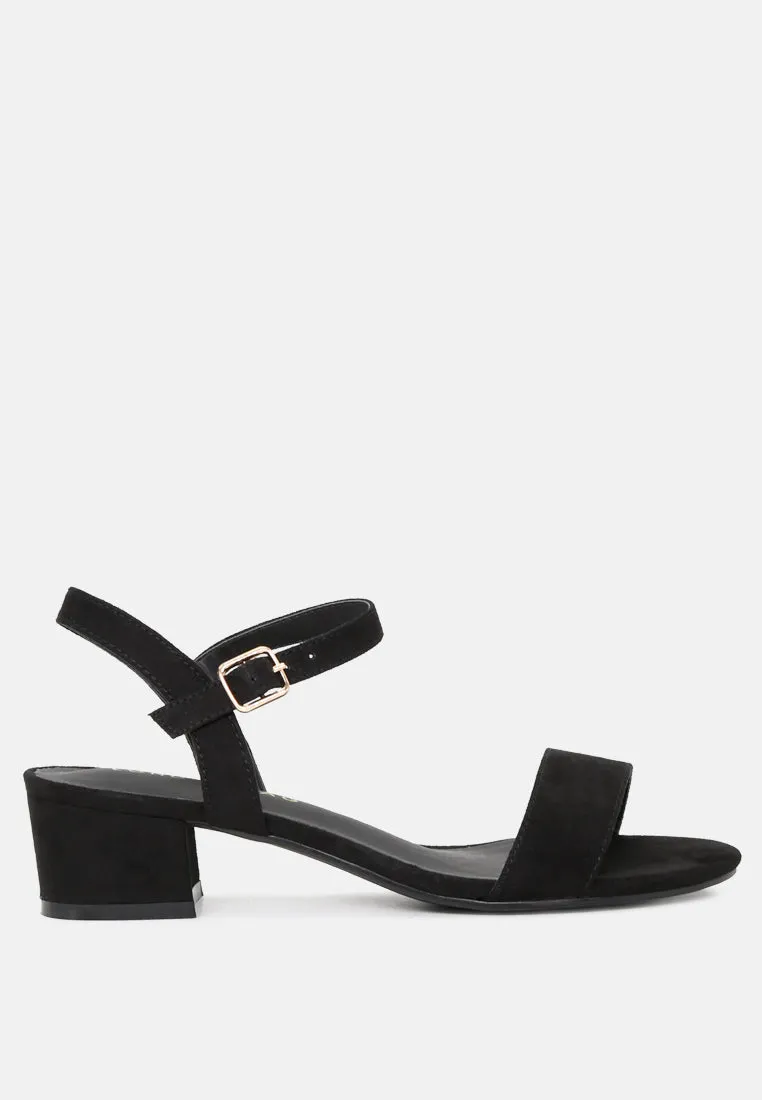 Halley Ankle Strap Low Heel Sandals